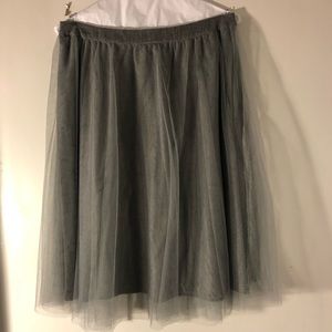 Gray Tulle Skirt